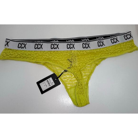 City Chic / CCX Lace Thong - Citrus - Plus Size 24  - NWT - Picture 5 of 7
